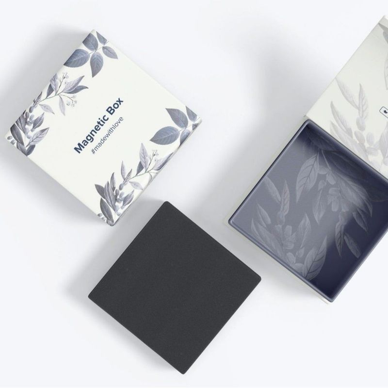 Caja de regalo magnética de dos lados Estampado caliente Joyería personalizada Perfume Caja de regalo Flip Top