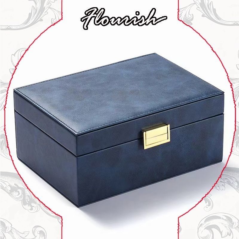 0.5 kg Logotipo de estampado caliente personalizado de color marino cartón rígido joyería conjuntos caja de embalaje para embalaje ecológico