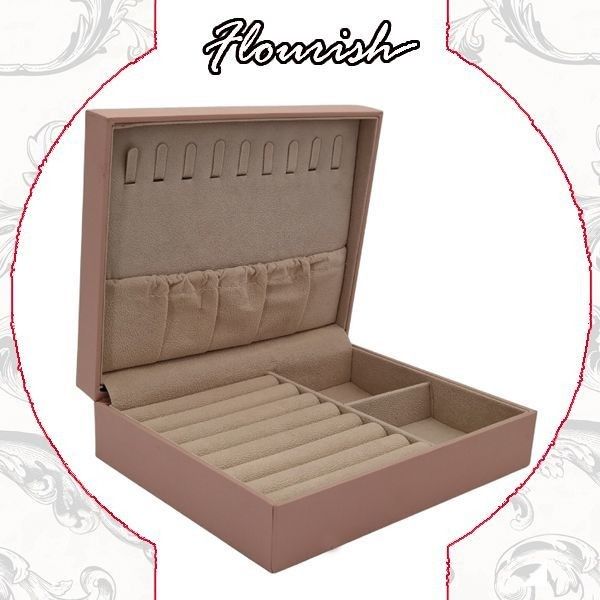 Caja de embalaje de accesorios de joyería de cartón grande de color rosa