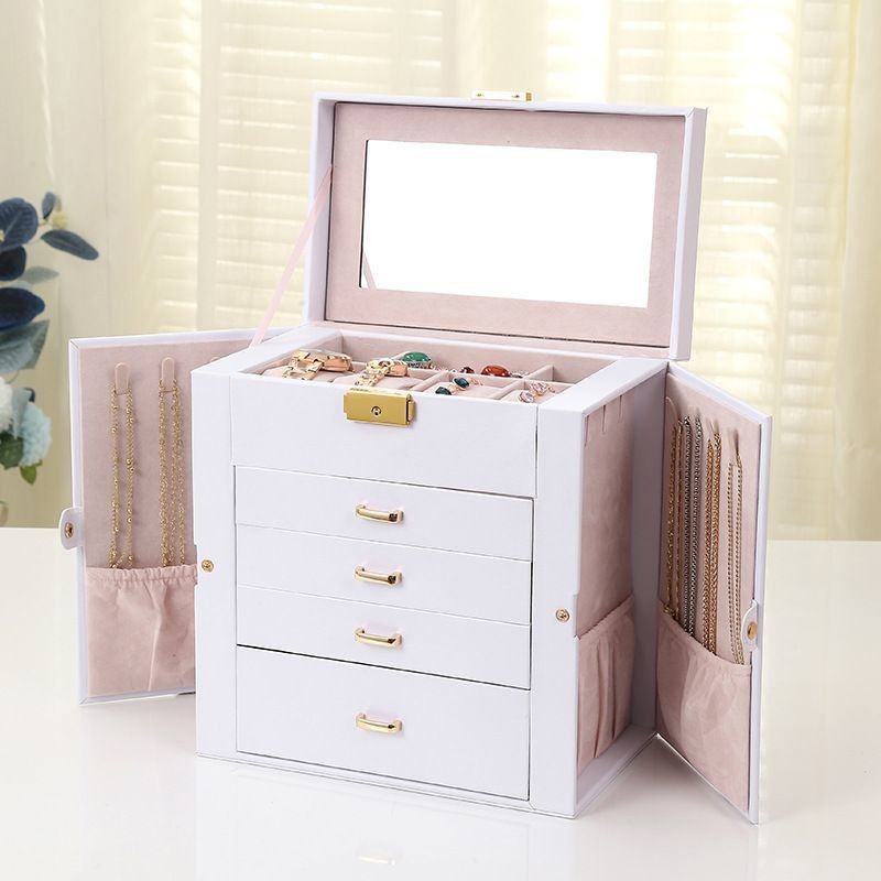 Conjunto de joyas de cuero amigable para viajar Caja de embalaje Logotipo personalizado para anillos y collares