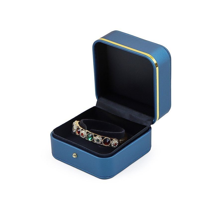 Caja de embalaje de joyas de material PU para anillos, pendientes, pulseras y collares 0,300 kg