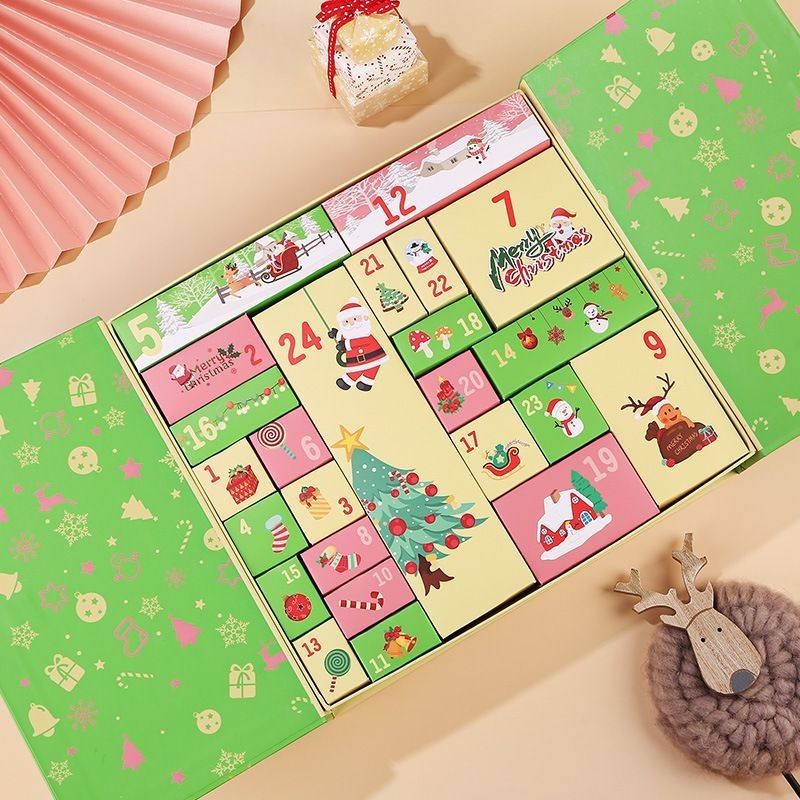 Cajas de embalaje de productos a medida Puertas abiertas Cajas de regalo de cartón magnético de Navidad