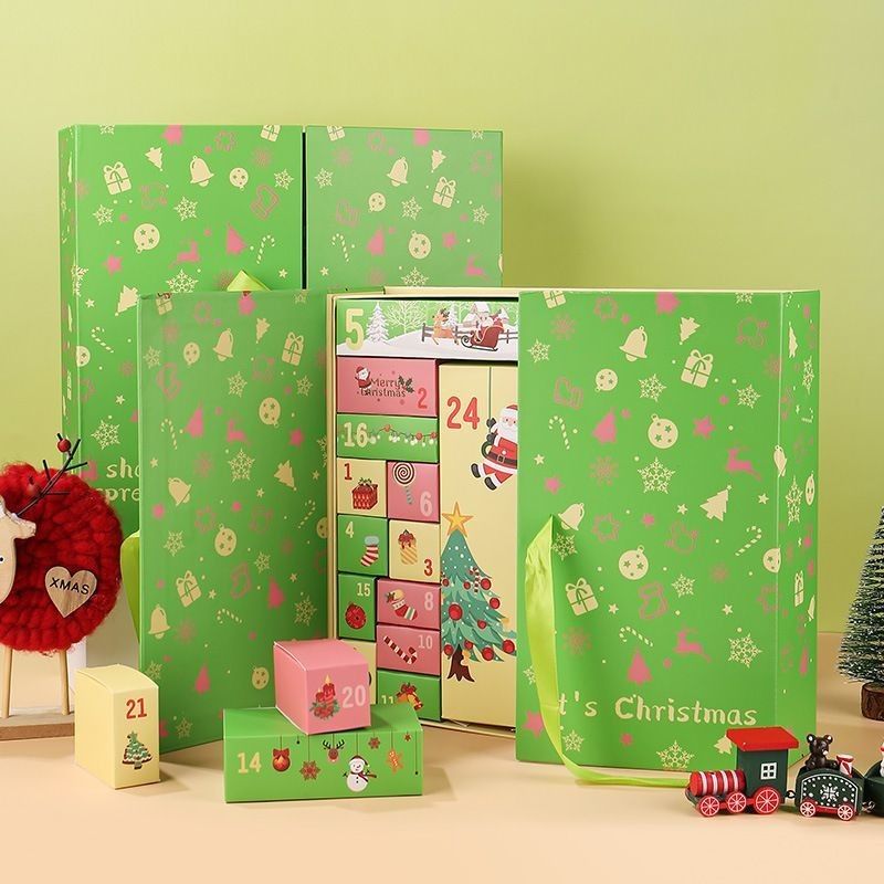 Cajas de embalaje de productos a medida Puertas abiertas Cajas de regalo de cartón magnético de Navidad