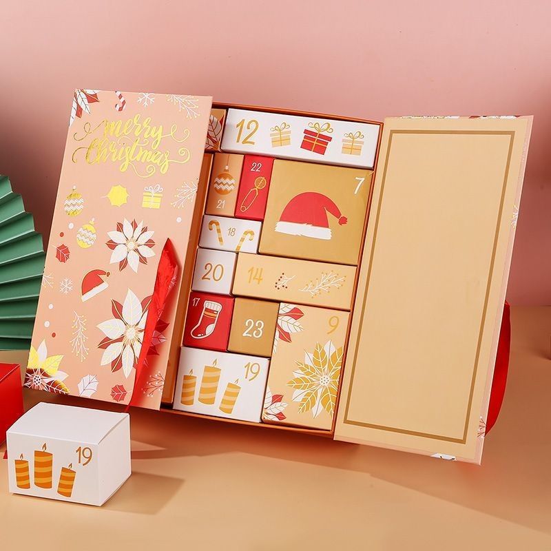 Cajas de embalaje de productos a medida Puertas abiertas Cajas de regalo de cartón magnético de Navidad