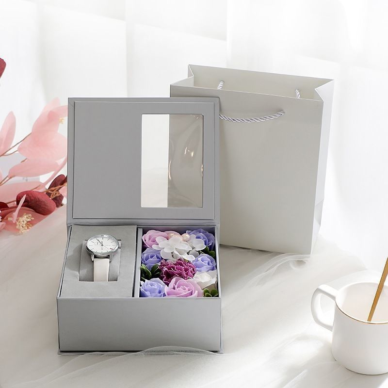 Caja de regalo de flores de lujo de cartón negro para el Día de San Valentín 1,0 - 3,0 mm de espesor