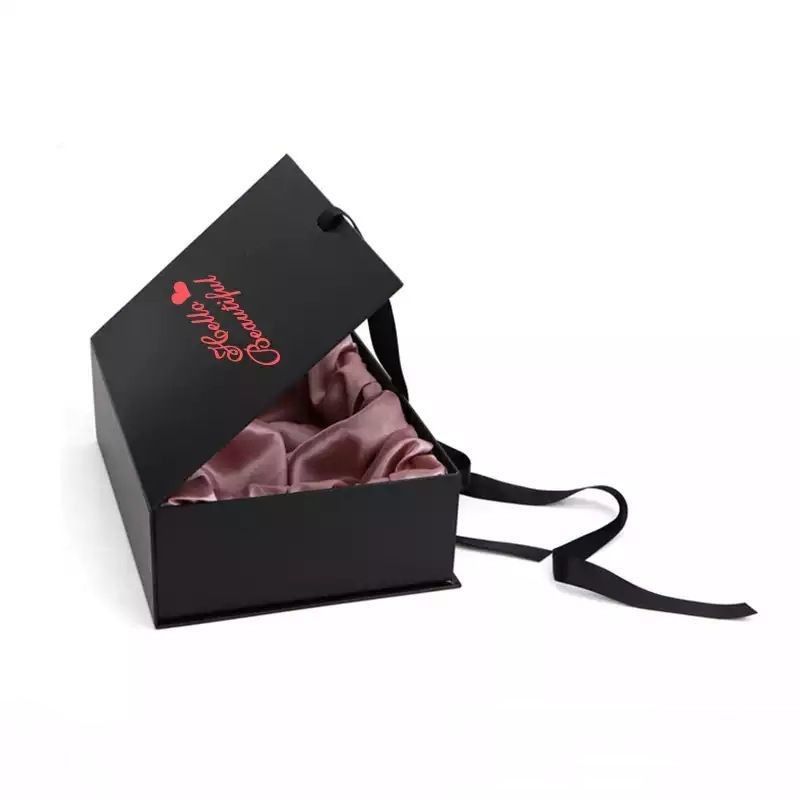 Caja de regalo plegable personalizada Caja de embalaje magnético para extensiones de cabello humano Accesorios de peluca
