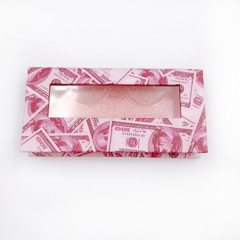 Caja de regalo ecológica personalizada de cartón rígido de visón de pestañas de pelo caja de embalaje de productos