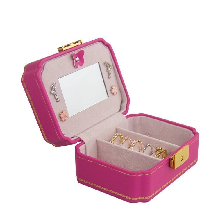 Caja personalizada Caja de joyería de PU creativa para joyería europea Reloj de viaje portátil Bolsa de almacenamiento de joyas Caja de almacenamiento doble