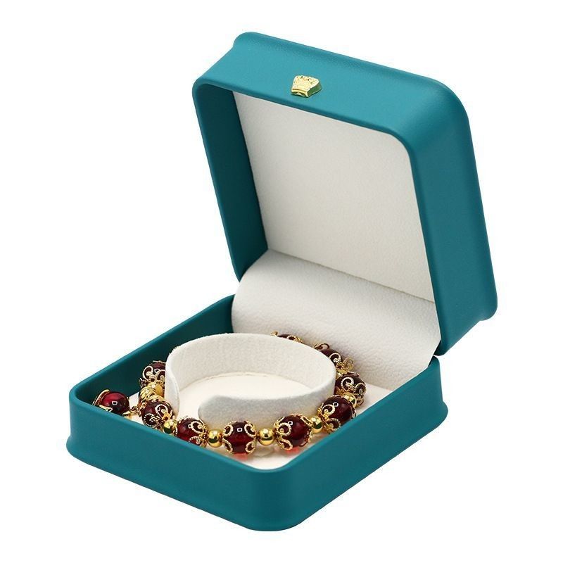 Impresión de logotipos personalizados Caja de joyería de lujo de PU, pendiente de viaje portátil, bolsa de almacenamiento de joyas, caja de almacenamiento doble