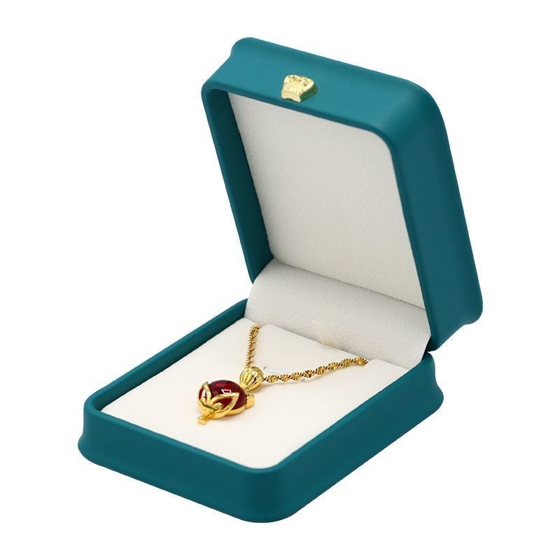 Impresión de logotipos personalizados Caja de joyería de lujo de PU, pendiente de viaje portátil, bolsa de almacenamiento de joyas, caja de almacenamiento doble