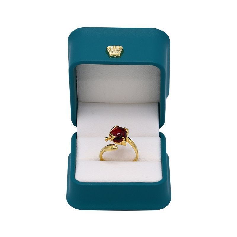 Impresión de logotipos personalizados Caja de joyería de lujo de PU, pendiente de viaje portátil, bolsa de almacenamiento de joyas, caja de almacenamiento doble