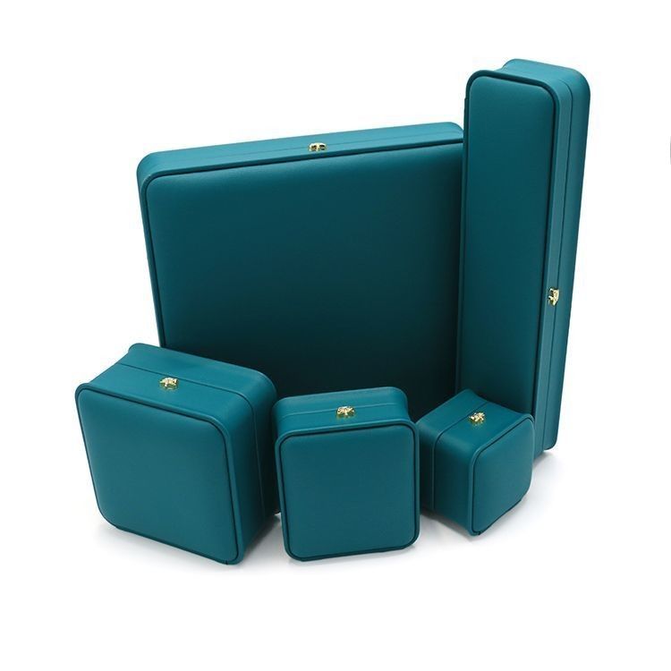 Impresión de logotipos personalizados Caja de joyería de lujo de PU, pendiente de viaje portátil, bolsa de almacenamiento de joyas, caja de almacenamiento doble