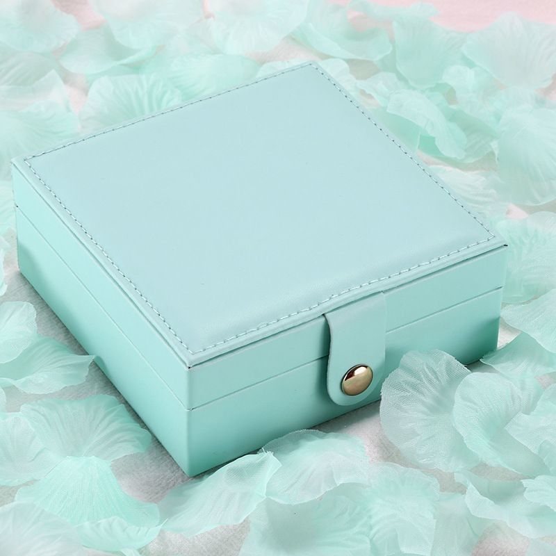 Cajas de exhibición de impresión personalizada cuadrada para joyería de cuero de lujo de PU Arte y artesanía