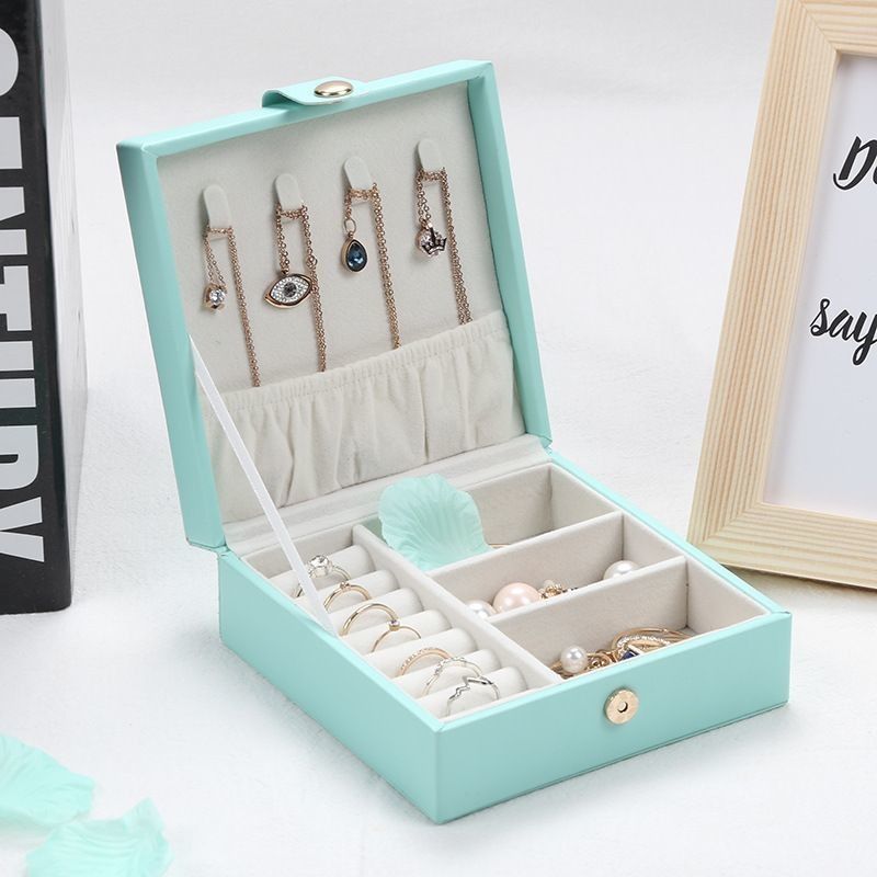 Cajas de exhibición de impresión personalizada cuadrada para joyería de cuero de lujo de PU Arte y artesanía