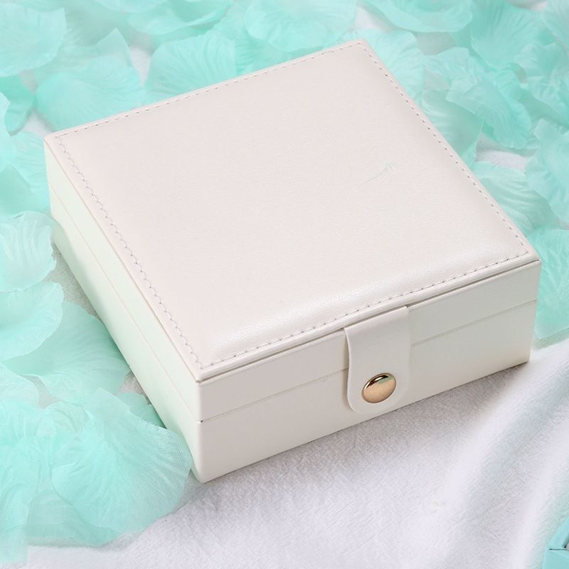 Cajas de exhibición de impresión personalizada cuadrada para joyería de cuero de lujo de PU Arte y artesanía
