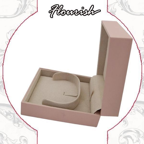 5000 pcs/mes Brazalete de cartón rosa claro fuerte Joyería Embalaje de regalo Caja para papel / cartón