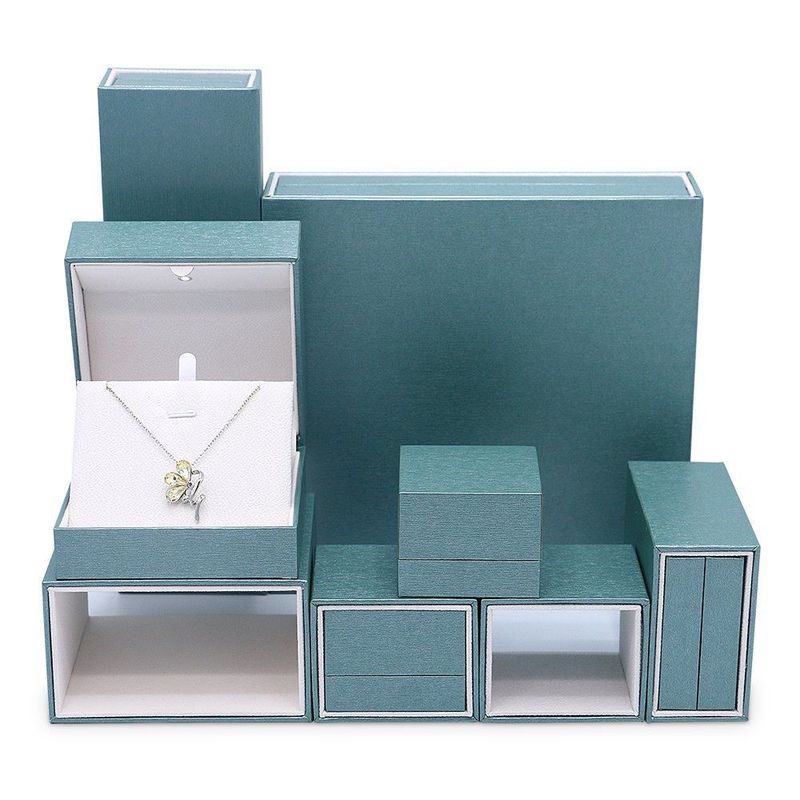 Caja de anillo/collar/auricular Tiempo de entrega a granel 15-20 días Envasado de papel 100% reciclable Caja de cajón con luz LED