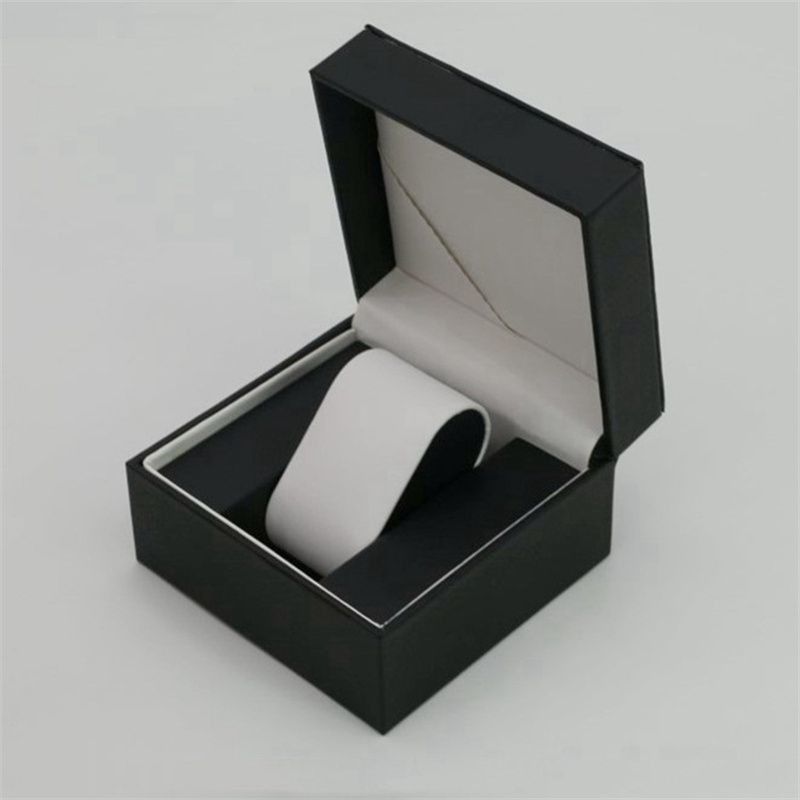 Cuadro de marfil PU de cuero de regalo de exhibición de cajas Eco amigable para anillo joyería reloj cartera