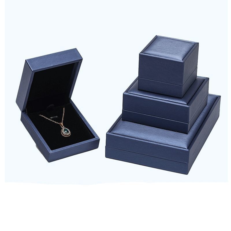 Cuadro de marfil PU de cuero de regalo de exhibición de cajas Eco amigable para anillo joyería reloj cartera