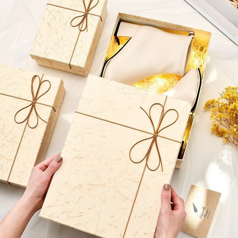 Color sólido de Navidad caja de embalaje de regalo rígido de cartón de papel caja de embalaje personalizada