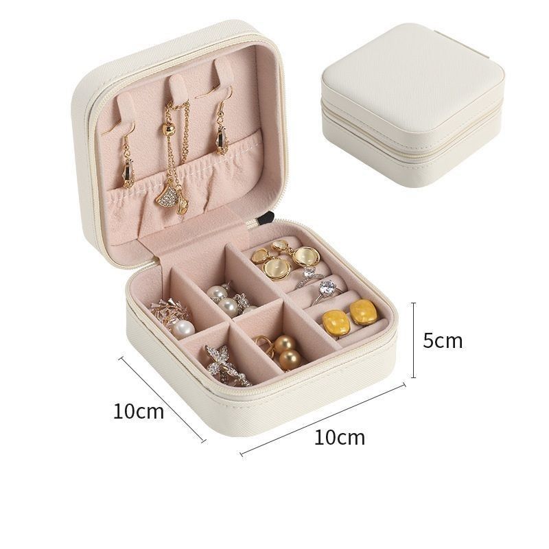 Conjunto de joyas cuadradas caja de regalo mini caja para mujeres chicas moda sólida de lujo portátil PU de cuero de PVC cartón