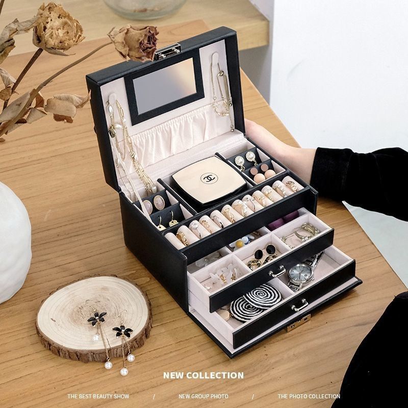 Envase de cuero de polipropileno medio Caja de regalo para anillo Rincón colgante Collar Brazalete Reloj Cigarro Perfume Joyería Set