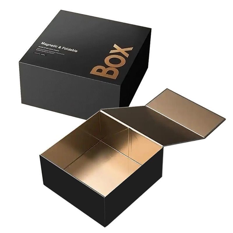 Caja de cartón rígido plegable con cierre magnético Caja de regalo de papel para la fiesta de bodas del reloj