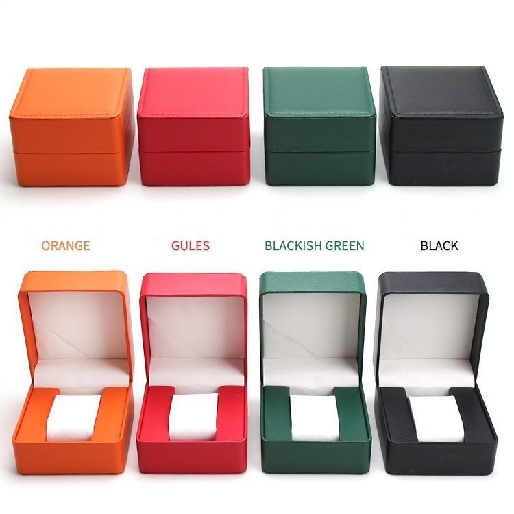 Caja de almacenamiento de joyas de relojes de cuero de PU hecha a mano con logotipo personalizado y interior forrado