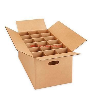 3 Ply B flauta de paquete plano Cajas de cartón plegables de cartón blanco Caja de cartón para vino cerveza bebida de leche