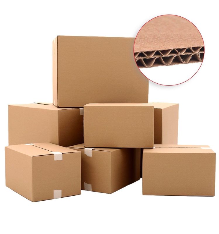 3 Ply B flauta de paquete plano Cajas de cartón plegables de cartón blanco Caja de cartón para vino cerveza bebida de leche