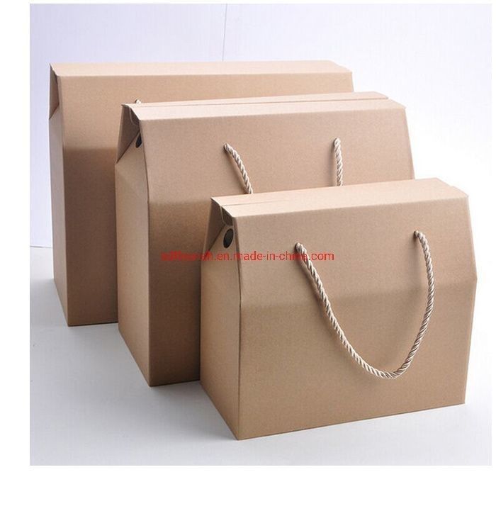 E Caja de exhibición de papel Kraft de flauta Salsa Caja de papel corrugado portador espesor personalizable