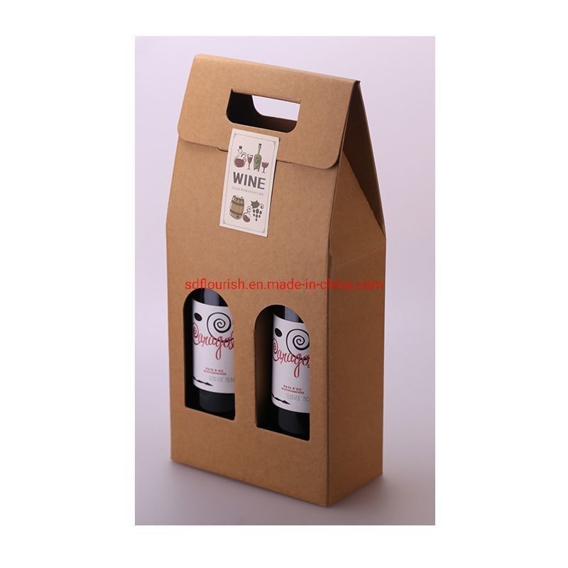 E Caja de exhibición de papel Kraft de flauta Salsa Caja de papel corrugado portador espesor personalizable