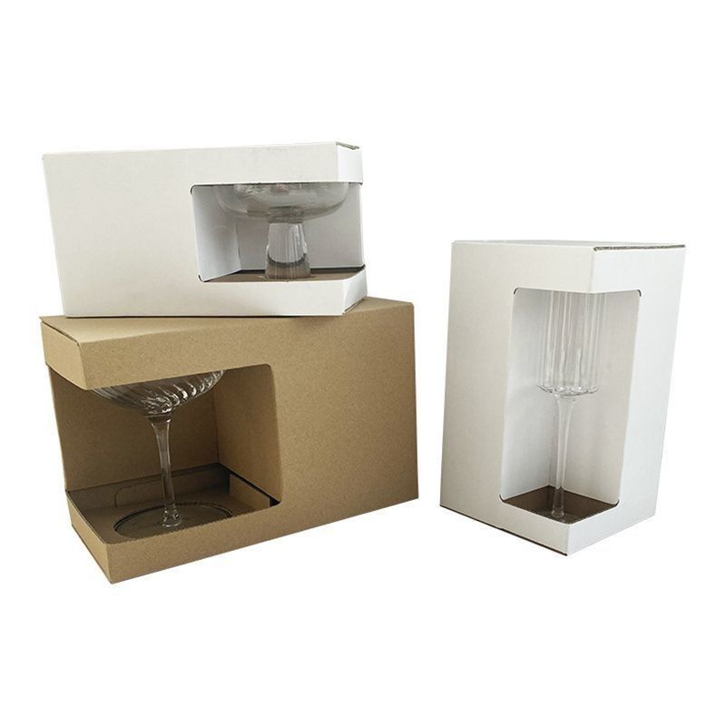 Cajas de embalaje de papel Kraft personalizadas Cajas de cartón corrugado para vidrio