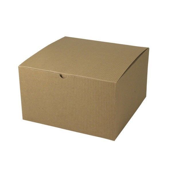 100% de papel reciclado Top Tuck plegable de una pieza de embalaje corrugado Cajas de regalo y ranuras texturizadas Cajas de envío Kraft naturales