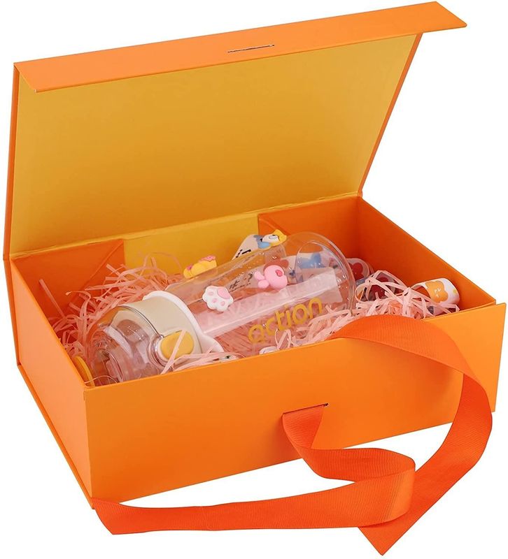 Caja de regalo magnética plegable con cinta de cartón rígido Caja de embalaje de cartón para taza de jabón de perfumes