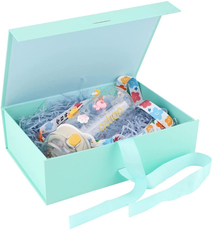Caja de regalo magnética plegable con cinta de cartón rígido Caja de embalaje de cartón para taza de jabón de perfumes
