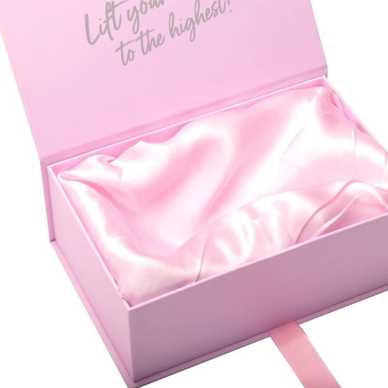 Envase de caja de regalo magnética plegable para té y café Peruca de extensión de cabello humano
