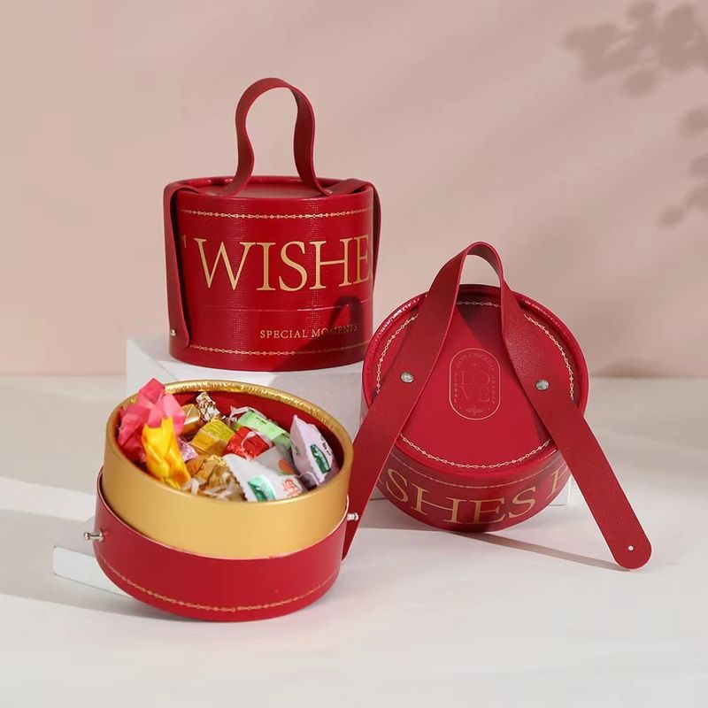 Embalaje de caja de regalo de cilindro redondo personalizado para almacenamiento de alimentos dulces chocolate joyas de vino