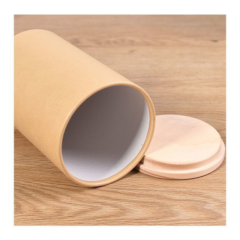 Contenedor de cilindro de papel de cartón para té y café