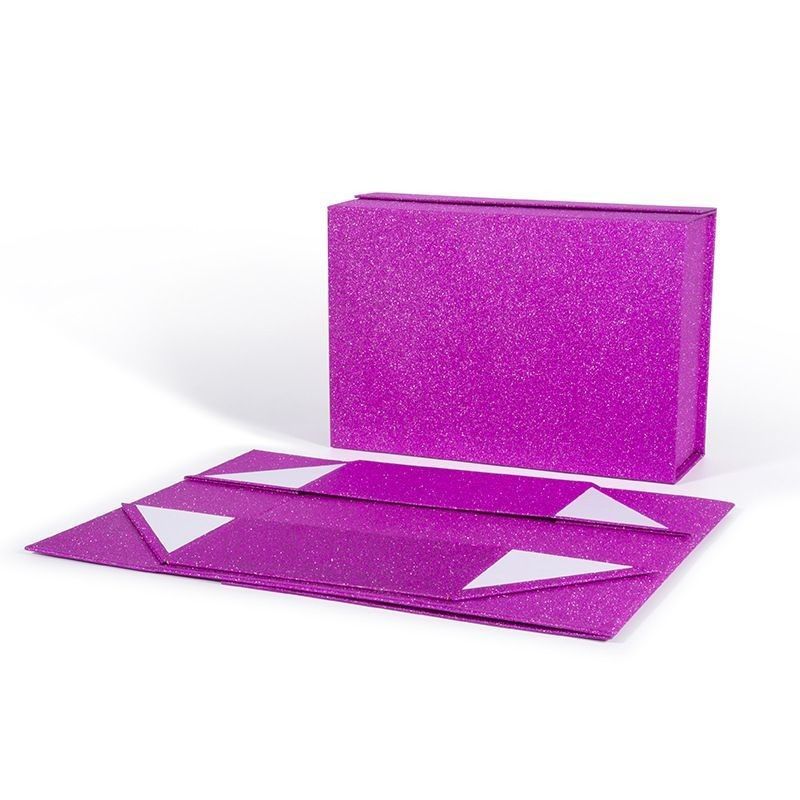 Caja de regalo plegable de lujo Caja de embalaje de cartón de papel para extensiones de peluca para cabello humano