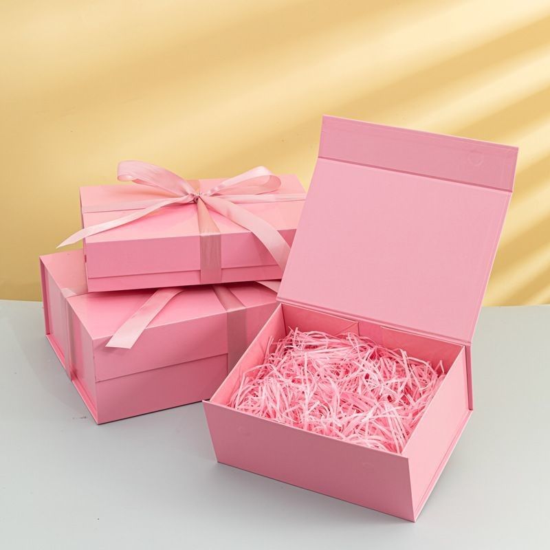 Decoración de Navidad Caja de regalo plegable de papel Joyería cosmética Cajas de cartón plegables