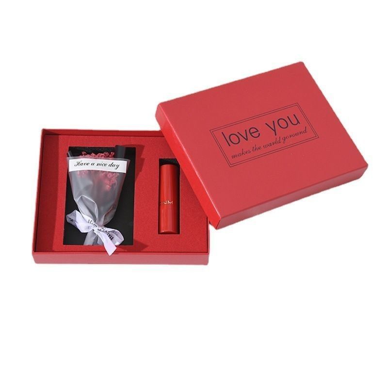 Cielo y Tierra tapa personalizada Rectangular lápiz labial Perfume caja de regalo para favores de boda personalizados