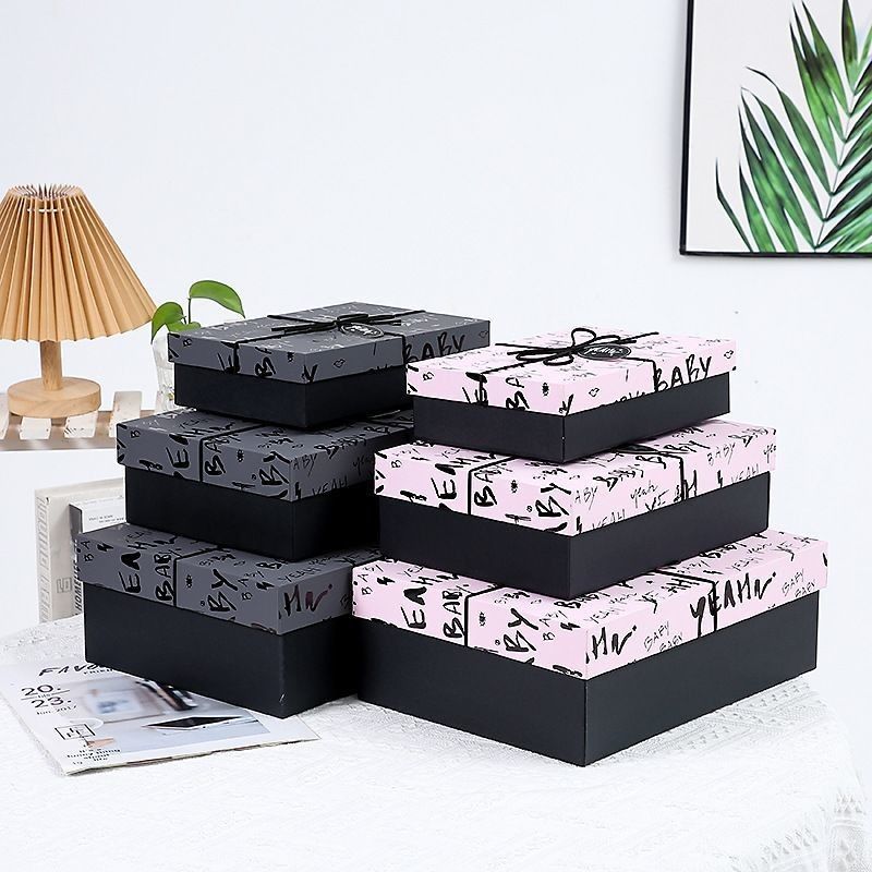 Embalaje de regalo negro Papel de joyería Cajas para collar Anillo de pulsera Reloj Eco amigable