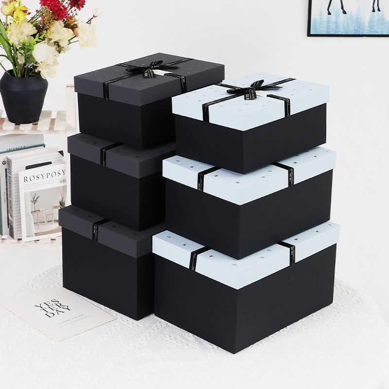 Embalaje de regalo negro Papel de joyería Cajas para collar Anillo de pulsera Reloj Eco amigable