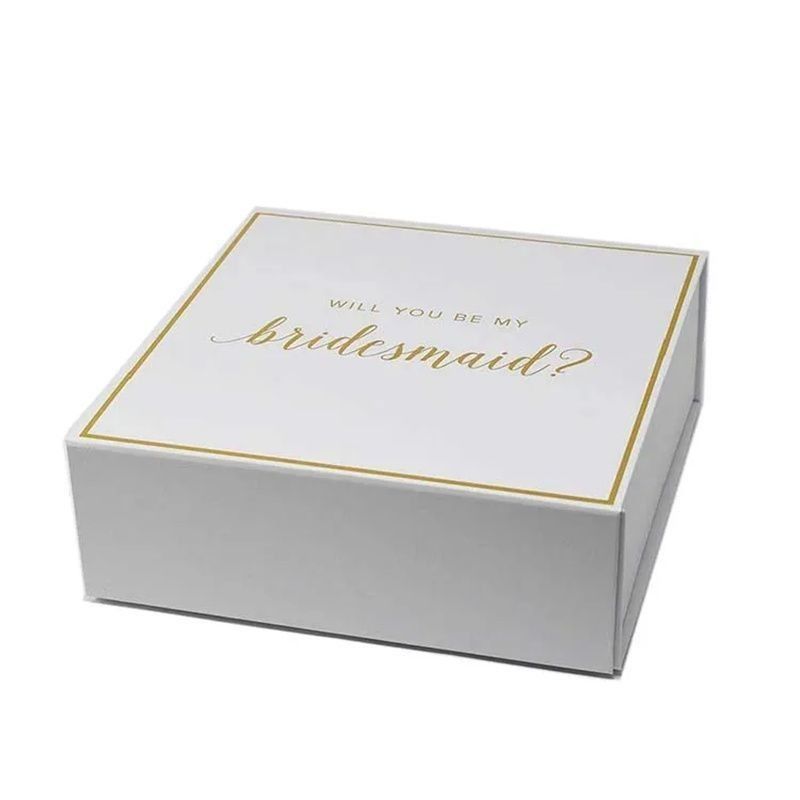 Caja de regalo de cartón blanco de cierre magnético personalizado para el Día de la Madre Día de San Valentín
