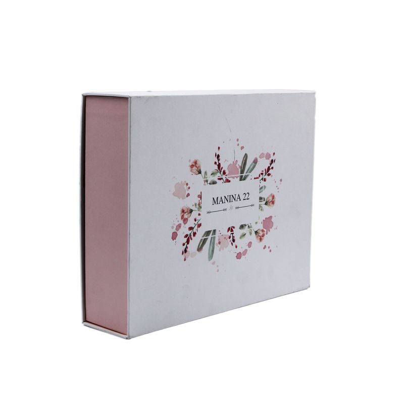 Caja de regalo de cartón blanco de cierre magnético personalizado para el Día de la Madre Día de San Valentín