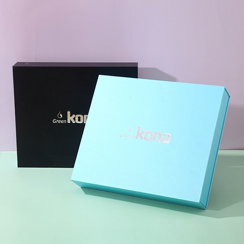 Caja de embalaje magnético de color sólido de cartón rígido plegable laminado
