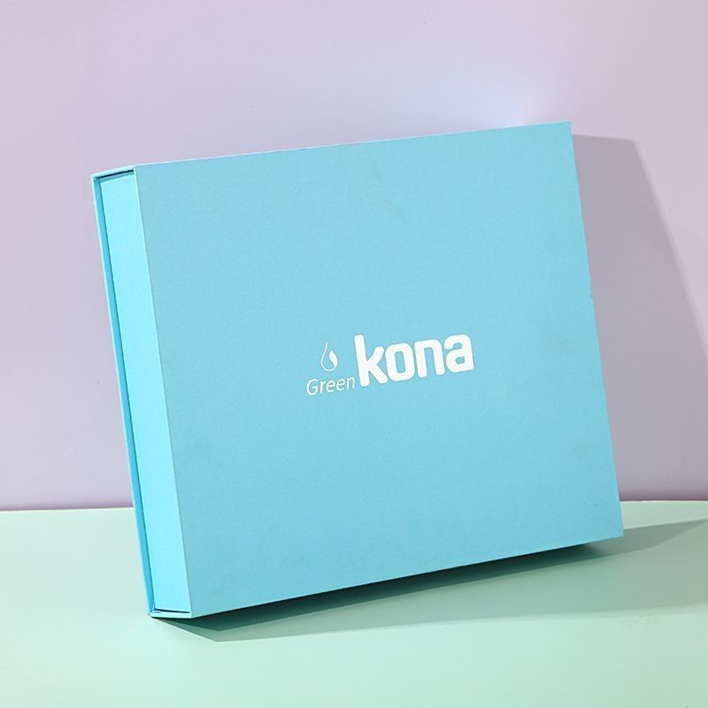 Caja de embalaje magnético de color sólido de cartón rígido plegable laminado