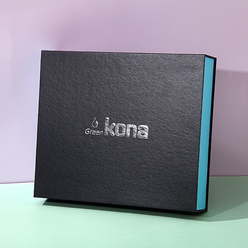 Caja de embalaje magnético de color sólido de cartón rígido plegable laminado
