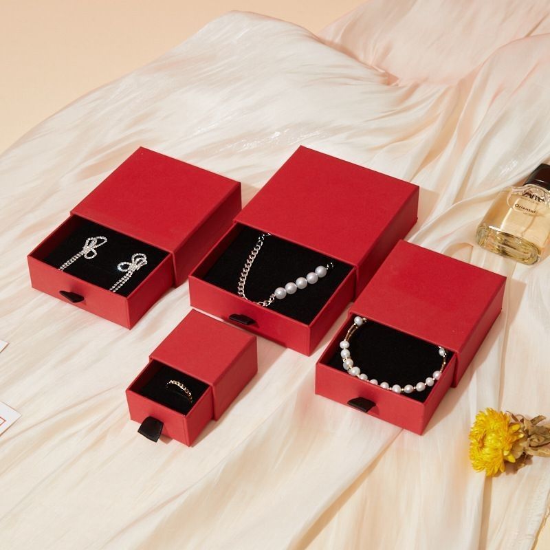 Caja de embalaje de ropa interior de tipo cajón de cartón con mango de impresión personalizable de dos lados
